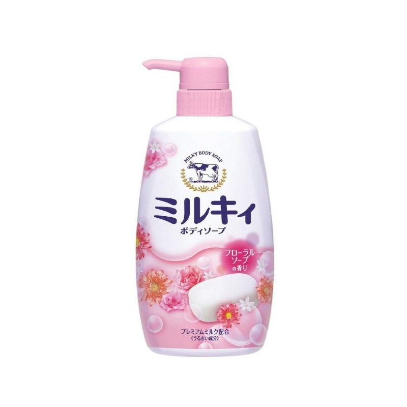 COW BRAND ครีมอาบน้ำ Milky Body Soap Relax Floral