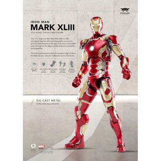 Comicave Studios 1/12 Scale Iron Man Mark XLIII 43 Collectible Figure ไอรอนแมน โมเดล ฟิกเกอร์