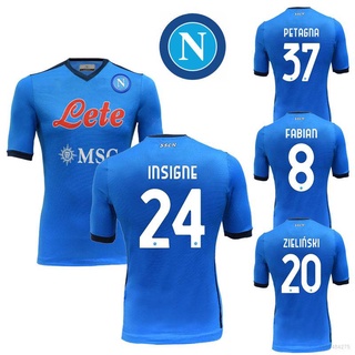 [GR] 2021-22 SSC Napoli F.C. เสื้อกีฬาแขนสั้น ลายทีมชาติฟุตบอล Zielinski Fabian Petagna ชุดเหย้า