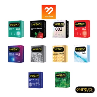 ราคาของแท้!! ไม่ระบุชื่อสินค้า!! ONETOUCH Condom ถุงยางอนามัย วันทัช มีหลายขนาด 49-56 มม. ถุงยาง กล่องละ 3 ชิ้น