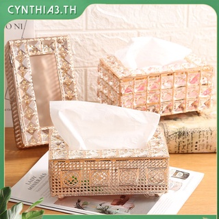 กล่องทิชชู่คริสตัลสีทองสวยงาม Swarovski กล่องทิชชู่ Bling กล่องทิชชู่แก้วหรูหรา /Cynth