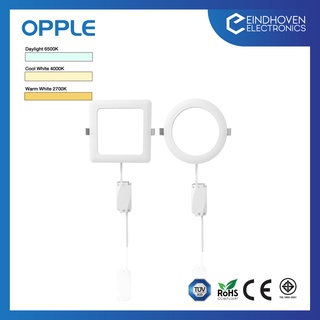 Opple โคม Ecomax Slim D/L III 6" กลม/ เหลี่ยม 12W 3000K หรี่ไฟได้ สินค้ามีคุณภาพของแท้100% เป็นโรงงานรับนำเข้าจากแบรนด์