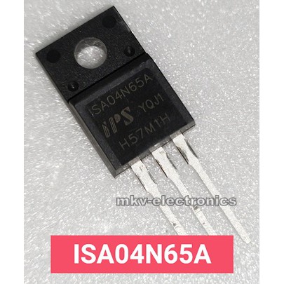 (1ตัว) ISA04N65A , 4N65 , ใช้แทนเบอร์ CS4N65F ได้ , MOSFET N-Channel  4A 650V (รหัสสินค้า M00122)