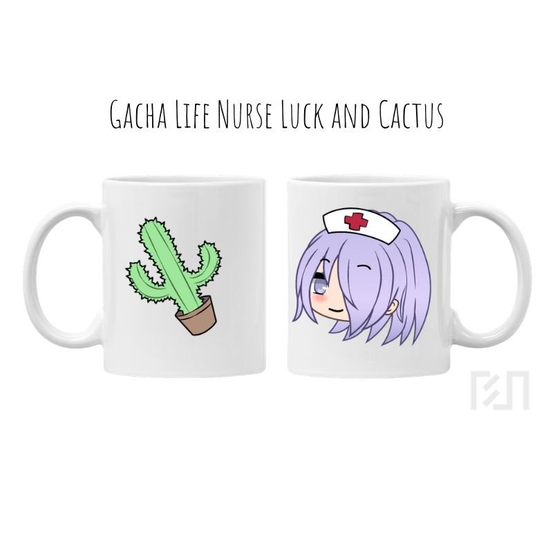 Gacha Life Nurse Luck and Cactus Icon Mug