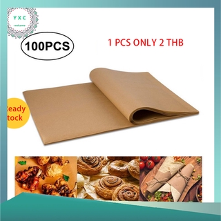 【Ready stock】100 PCS Baking paper กระดาษไขรองอบ กระดาษไข, 25*35 CM【YXC】