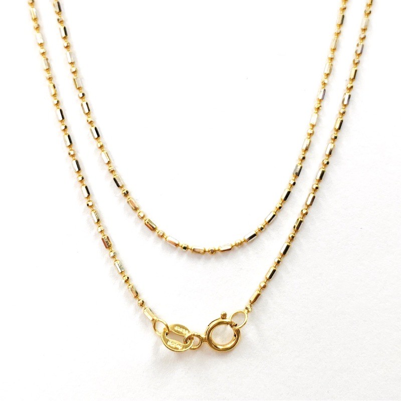 Princely สร้อยคอทองแท้ 18เคแท้ นำแข้าจากอิตาลี รุ่นนี้น่ารักเล่นไฟสุดๆๆคะของแท้100%มีบัตรรับประกัน