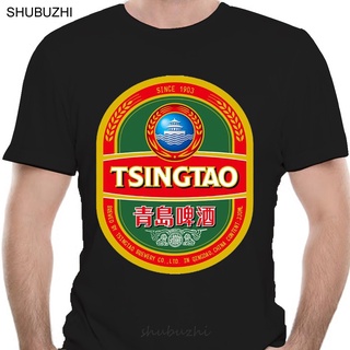 เสื้อยืดครอปเสื้อยืด ผ้าฝ้าย พิมพ์ลายเบียร์ tsingtao แฟชั่นฤดูร้อน สําหรับผู้ชาย S-5XL