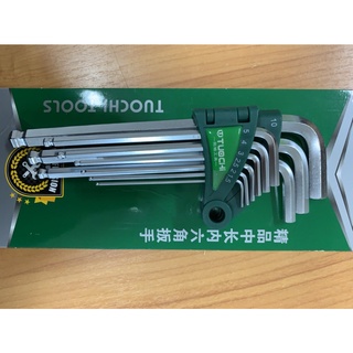 ชุดประแจแอล Hex key  ประแจแอล ตัวแอลหกเหลี่ยม ประแจหกเหลี่ยมตัวแอล แบบยาว 9ตัว/ชุด