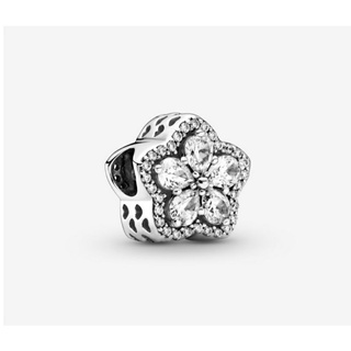 (พร้อมส่ง)*New*Pandora Sparkling Flower Pavé Charm