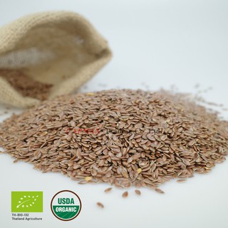 เมล็ดแฟล็กซ์สีน้ำตาลออร์แกนิค (300 g.) Mr.&amp;Mrs.Flaxseed Brown (300 g.)