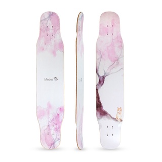 Rebirth Longboard Classic Meow (Pink) / ลองบอร์ดรีเบิร์ทรุ่น Classic Meow ลองบอร์ด สเก็ตบอร์ด ครบชุด พร้อมส่ง