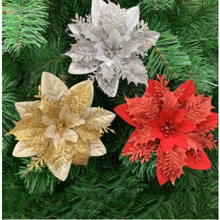 พวงมาลาสีทองจําลองต้นคริสต์มาส 1 ชิ้น - รูปที่ 3