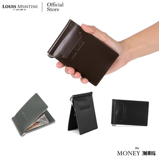 Louis Montini มันนี่คลิปหนังแท้ Modern Style Money Clip กระเป๋าสตางค์หนังแท้ หนังวัวแท้ TTM099