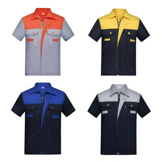 เสื้อช่าง แขนสั้น เสื้อช็อป ชายและหญิง