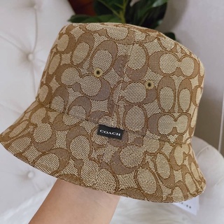 พร้อมส่ง แท้💯%🇺🇸 COACH Signature Jacquard Bucket Hat C8885 หมวก