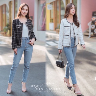 📮Lady Tweed Blazer📮  รุ่นนี้บอกเลยต้องมี เสื้อคลุมผ้าทวีต ซับในเย็บกลับทั้งตัว ดีไซน์เดินขอบกุ๊น กระเป๋าบนล่างมีฝาแขนยาว