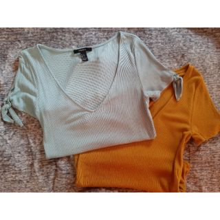 ใหม่ เสื้อยืดผ้าร่อง F21