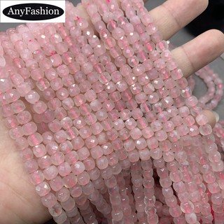 Madagascar Rose Quartz 6 มม . ลูกปัด Spacer Diy สําหรับสร้อยข้อมือ