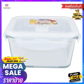 กล่องอาหารจตุรัส SUPER LOCK 6086 0.8 ลิตรSQUARE FOOD CONTAINER MICRON SUPER LOCK 6086 0.8L