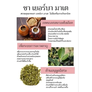 ชามาเต เยอร์บามาเต ชาพุงยุบ Yerba mate บรรจุ10ซองดื่มได้10วัน