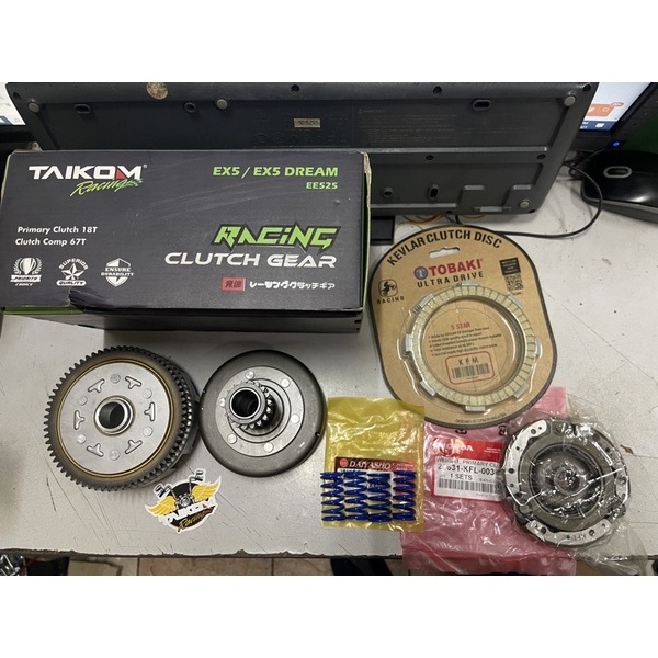 TAIKOM EX5 Dream/ Wave Racing Clutch Gear/ Sub Primary Clutch 18T/ Outer Comp Clutch 67T/ EX5 auto a