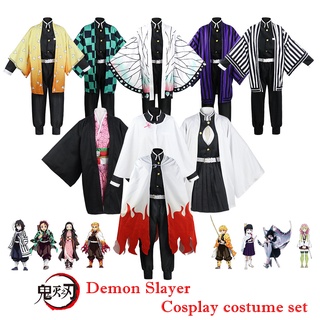 เครื่องแต่งกายคอสเพลย์ ชุดคอสเพลย์ Demon Slayer Anjirou Nezuko Kyoujurou Roleplay เหมาะกับปาร์ตี้ฮาโลวีน สําหรับผู้หญิง และผู้ชาย