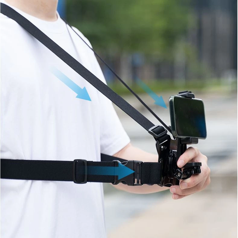 TELESIN สายคาดหน้าอก สำหรับ Gopro / DJI / INSTA360 สายรัดหน้าอก กล้องAction Camera Chest Strap Mount thumbnail 4
