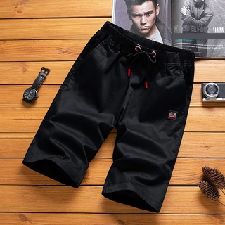 100% Cotton Men Shorts Casual Short Pants Summer Half Pants Drawstring Shorts with Elastic Waist Mens Short