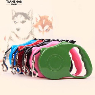 👍tianshan🐱หมาสัตว์เลี้ยง 3m 5m Autoic Retractable สุนัขสายจูงฉุดลากจูงจูง