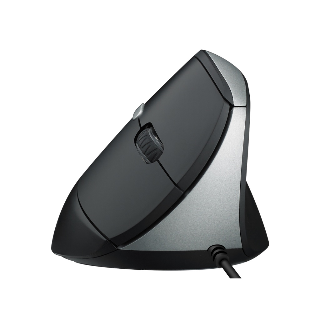 เม้าส์ Rapoo EV200 Silent Wired Ergonomic Optical Mouse