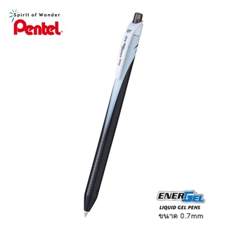 Pentel ปากกาหมึกเจล เพนเทล Energel Slim BL437 0.7mm - หมึกสีดำ