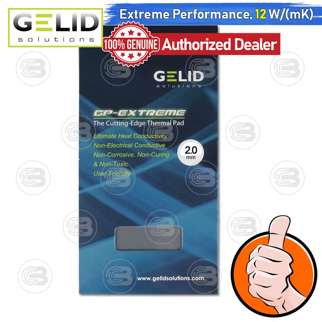 [CoolBlasterThai] GELID GP-EXTREME Thermal Pad 80x40x2.0 mm./12.0 W/mK (TP-GP01-D)