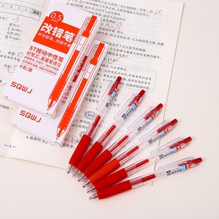 ปากกาเจล หัว ST คาร์บอน สีดํา สีฟ้า สีแดง สําหรับครู