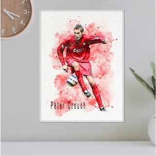 โปสเตอร์ ผ้าแคนวาส Peter Crouch Liverpool ปีเตอร์ เคราช์ ตำนาน นักเตะ ลิเวอร์พูล ภาพวาด ศิลปะ นักบอล นักฟุตบอล