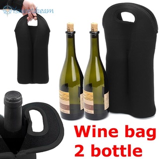 SWTDRM- ~Wine Carrier Bag Insulated 2 Bottle Cooler Protection Carrying Tote Travel NEW-【Sweetdream】