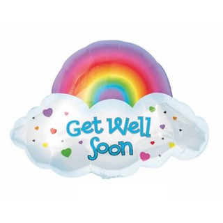 ลูกโป่งGet Well Soon Rainbow Balloon ขนาด 61*43cm (พร้อมส่ง) #CT102