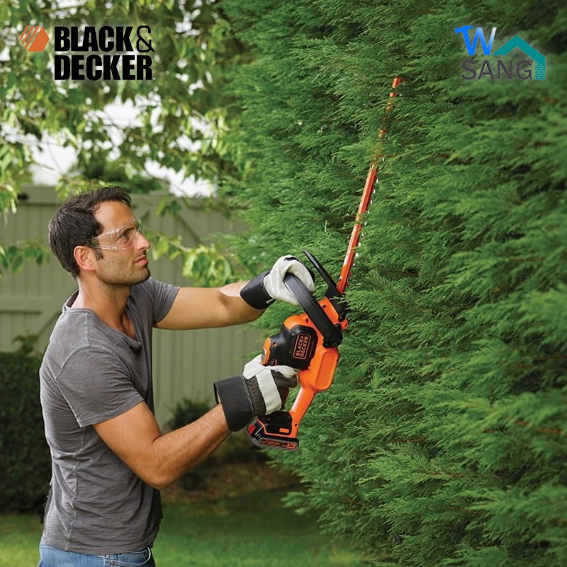 เครื่องตัดแต่งพุ่มไม้ไฟฟ้า ไร้สาย 18V BLACK&DECKER GTC18502PCF-B1 แบตฯ2Ah 1ก้อน พร้อมที่ชาร์ต รับประกัน1ปี @wsang ราคา ถูกที่สุด ดีลบีเคเค แกลเลอรีภาพที่ 6