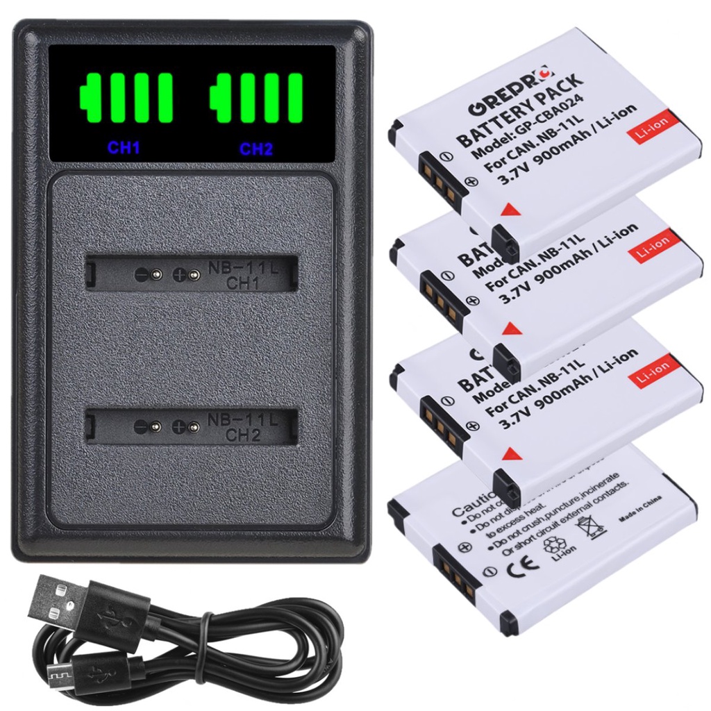 NB 11L Battery Charger with NB11L NB-11L Battery Set for Canon Powershot SX410 is, SX420 is, Lxus 18