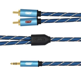 ERTK RCA TO AUX สายแปลง RCA 2 หัวเป็น AUX 3.5mm