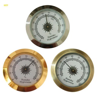 WER Round Analog Hygrometer for Cigar Humidor Guitar Cabinets 50mm Diameter