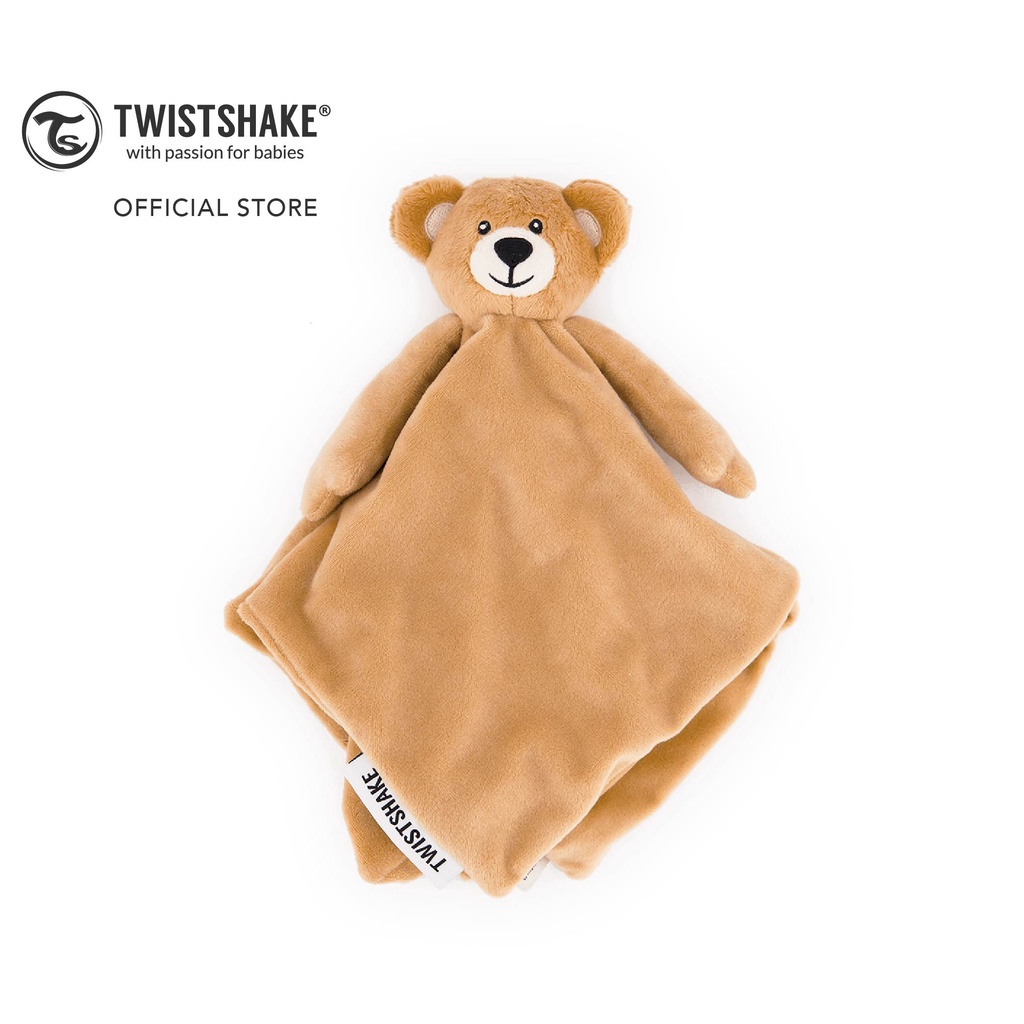 Twistshake Comfort Blanket Teddy Bear ผ้าห่มสำหรับเด็ก มาพร้อมตุ๊กตาหมี ขนาด 30 x 30 ซม.
