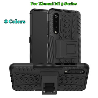 For Xiaomi Mi 9 Mi9 SE Lite Hybrid Rugged Rubberized Hard PC + Soft TPU / Rubber Kickstand  Fitted Case Stand Holder Cover Shell