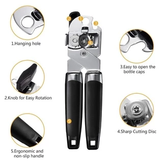 Walfos 3 In 1 ที่เปิดกระป๋องแบบพกพา ที่เปิดสแตนเลส ที่เปิดครัว มีดหั่นอาหารกระป๋อง