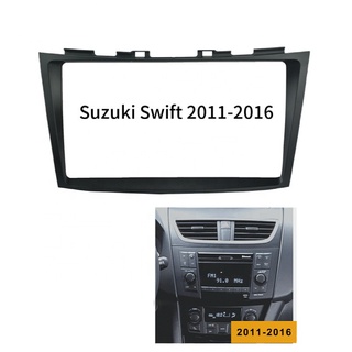 กรอบแผงควบคุมแดชบอร์ดรถยนต์ 9 นิ้ว อุปกรณ์เสริม สําหรับตกแต่งภายใน Suzuki Swift 2010-2017