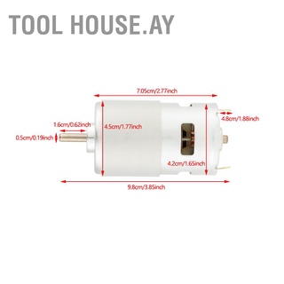 เครื่องมือมอเตอร์แบริ่งคู่ความเร็วสูง 795 12V 12000RPM Dc