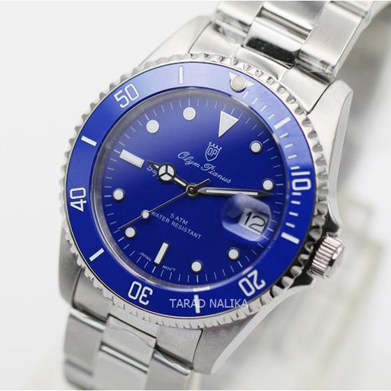 นาฬิกาข้อมือ Olym Pianus sapphire submariner 899831M-616 ขอบเซรามิคสีฟ้า