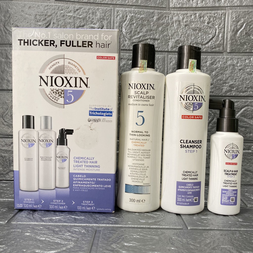 Nioxin System Hair Loss Shampoo And Essential Oil KIT 5 300มล | ใหม ่ 2024