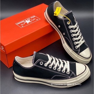 Chuck Taylor All Star 70s Low สีดำ🖤ข้อสั้น  ✅สินค้าพร้อมกล่องป้ายแท็กเกาหลี รองเท้าผ้าใบ