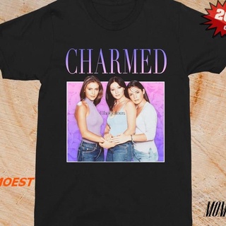 ผ้าฝ้ายคอกลมเสื้อเชิ้ต ลาย Charmed 1998 90S สไตล์วินเทจ สําหรับผู้ชาย0130061from S-4XL