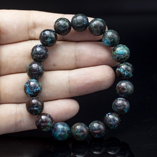 กำไลข้อมือChrysocolla (คริสโซคอลลา) เกรด AAA+ หินแห่งความสงบสุข ขนาด 10 มิล